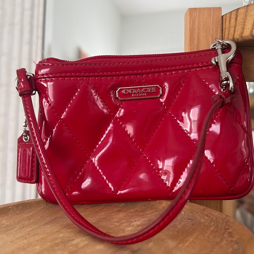 Red coach wallet